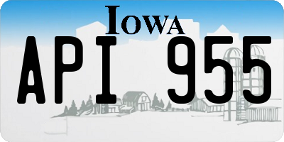 IA license plate API955