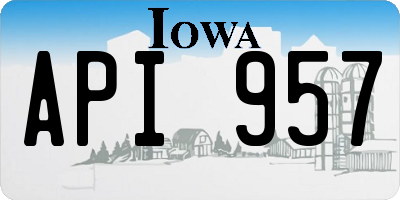 IA license plate API957