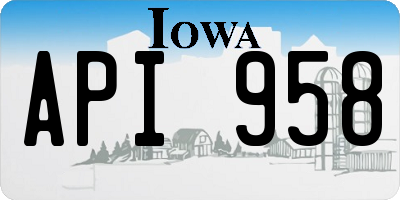 IA license plate API958