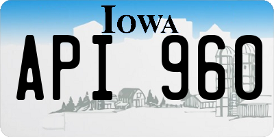 IA license plate API960