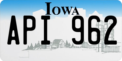 IA license plate API962