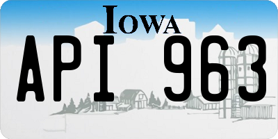 IA license plate API963
