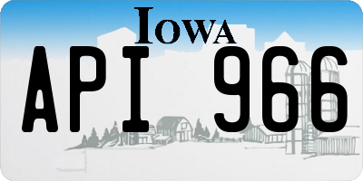 IA license plate API966