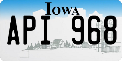 IA license plate API968
