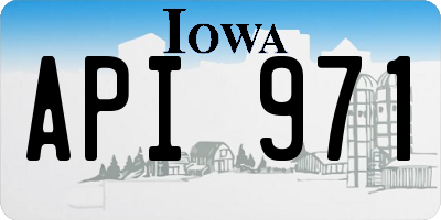 IA license plate API971