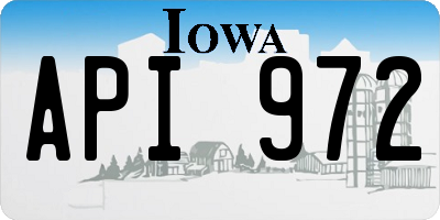 IA license plate API972