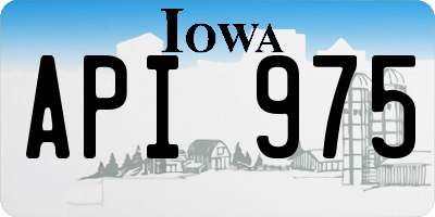 IA license plate API975