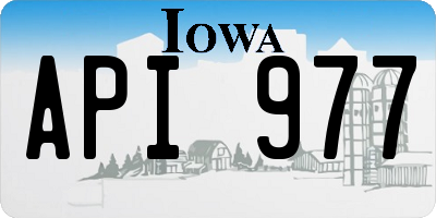 IA license plate API977