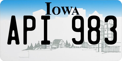 IA license plate API983