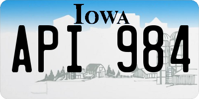 IA license plate API984