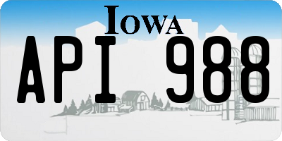 IA license plate API988