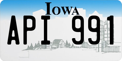 IA license plate API991