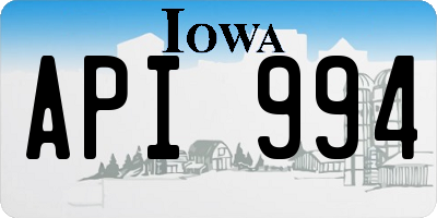 IA license plate API994