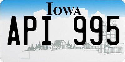 IA license plate API995