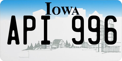IA license plate API996