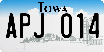 IA license plate APJ014