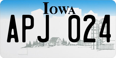 IA license plate APJ024