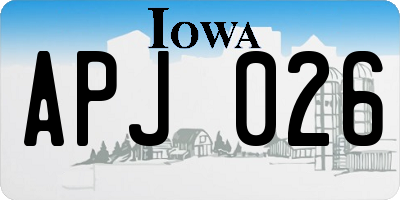 IA license plate APJ026
