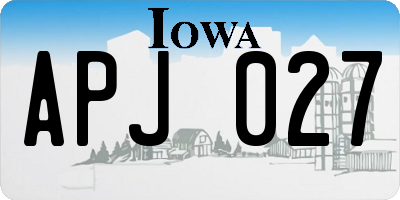 IA license plate APJ027