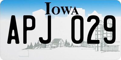 IA license plate APJ029