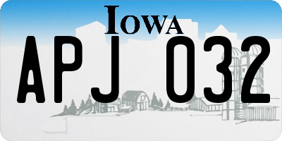 IA license plate APJ032