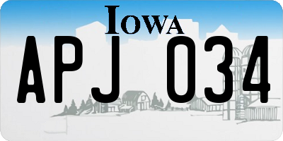 IA license plate APJ034
