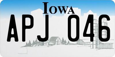 IA license plate APJ046
