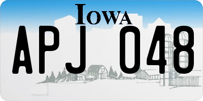 IA license plate APJ048