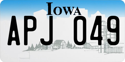 IA license plate APJ049