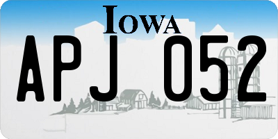 IA license plate APJ052