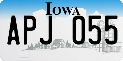 IA license plate APJ055