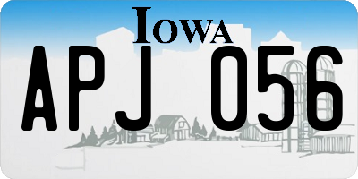 IA license plate APJ056