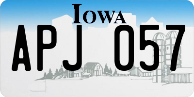 IA license plate APJ057