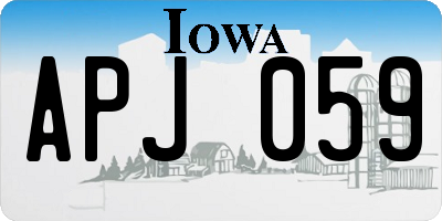 IA license plate APJ059