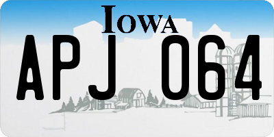 IA license plate APJ064