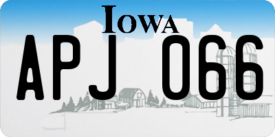 IA license plate APJ066