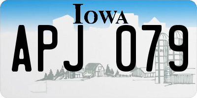 IA license plate APJ079