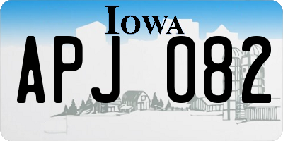 IA license plate APJ082