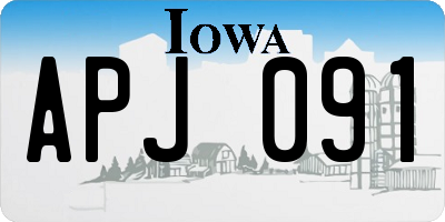 IA license plate APJ091