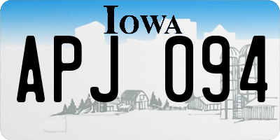 IA license plate APJ094