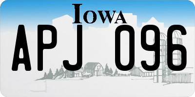 IA license plate APJ096