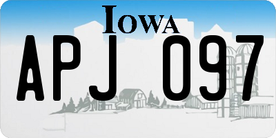 IA license plate APJ097