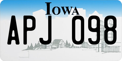 IA license plate APJ098