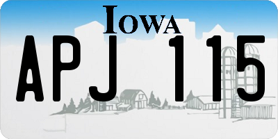 IA license plate APJ115