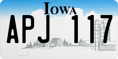 IA license plate APJ117