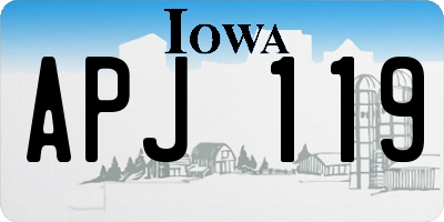 IA license plate APJ119