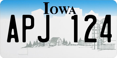 IA license plate APJ124