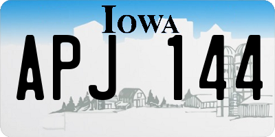 IA license plate APJ144