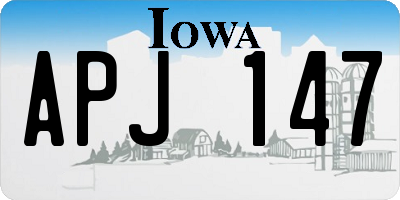 IA license plate APJ147