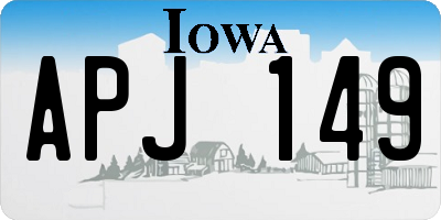 IA license plate APJ149